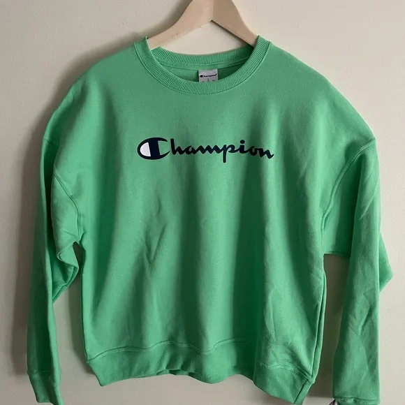 Champion® Women's Powerblend Classic Script Crew Neck - Picture 7 of 11